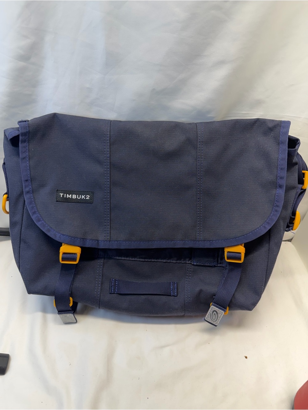 Timbuk2 Dark Blue Messenger Bag with Yellow Accents